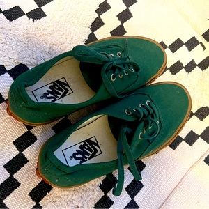 Hunter Green Vans shoes size 7 women’s 5.5 men’s